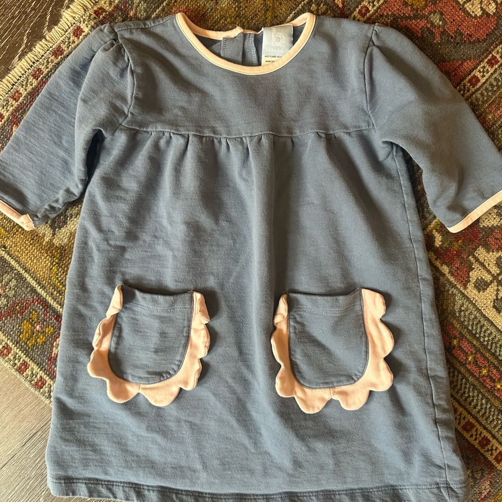 bella bliss Blue and Pink Kids Casual Dress